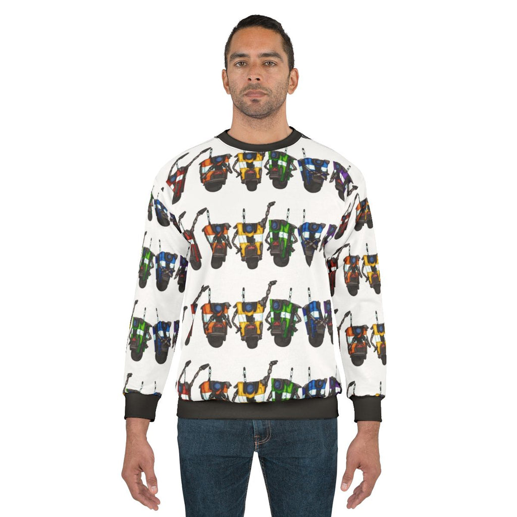 Borderlands Claptrap Rainbow Horizontal Sweatshirt
