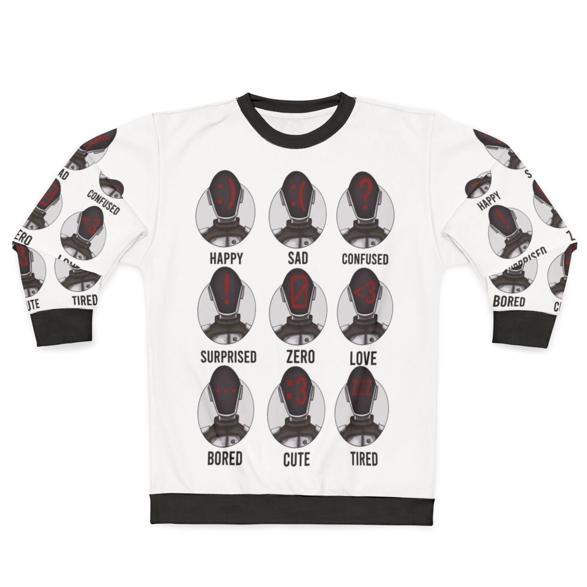 Borderlands Zer0 Facial Expressions Sweatshirt