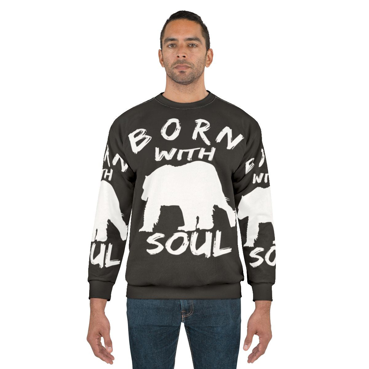 Born With Bear Soul Hooded Sweatshirt