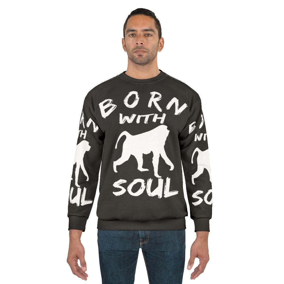Born With Monkey Soul Graphic Sweatshirt