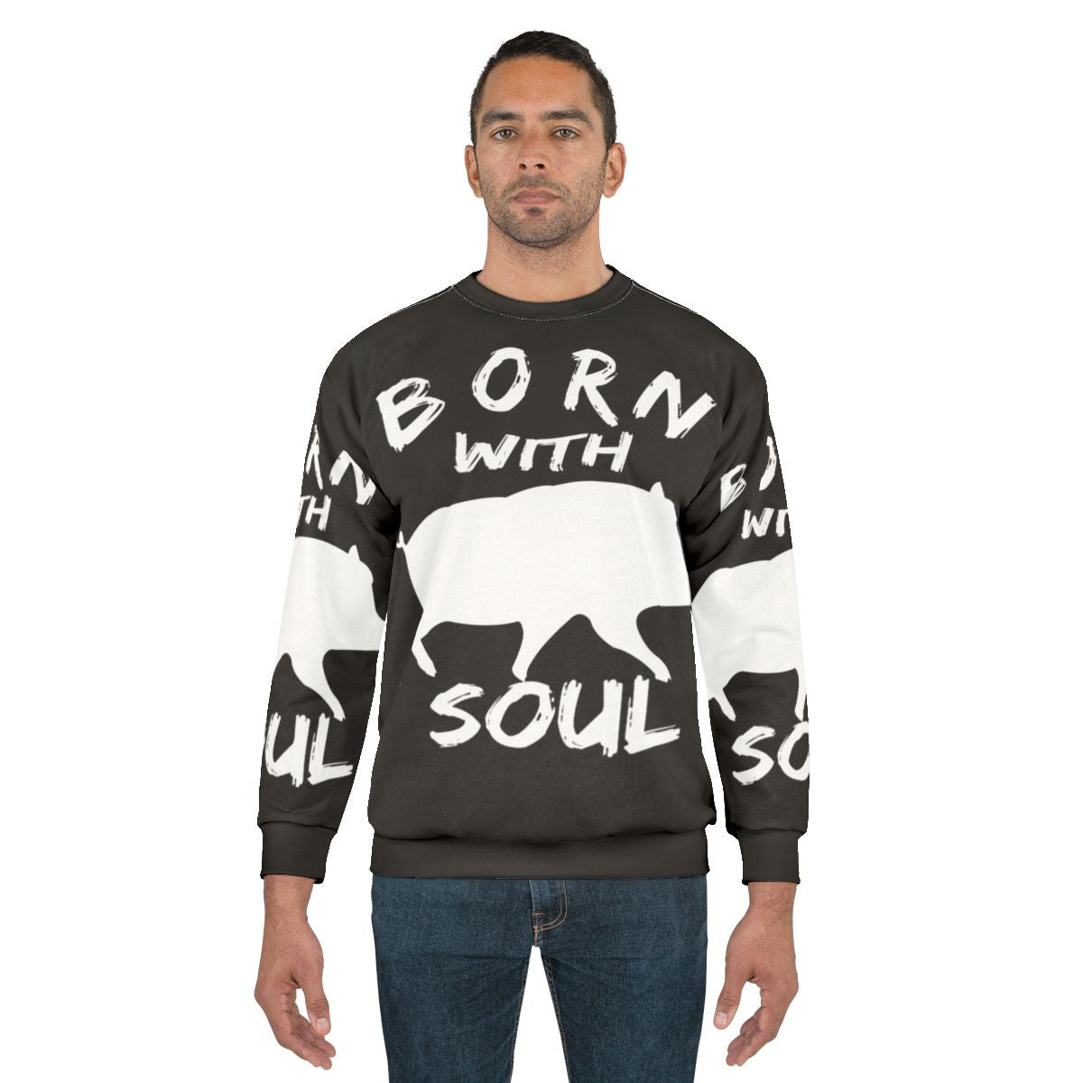 "Born With Pig Soul" Sweatshirt for Pig Lovers