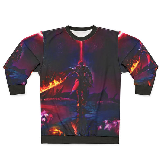 Boss Of The Ring In Flames Dark Fantasy Sweatshirt