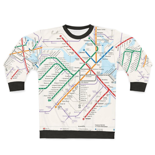 Boston Area Transport System Map Sweatshirt