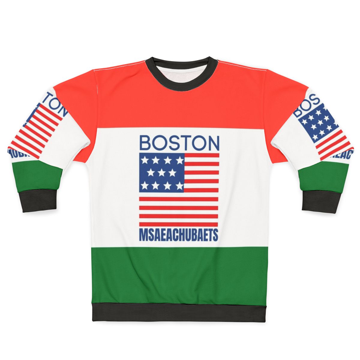 Boston Massachusetts "Msaeachubaets" Vintage 80s Sweatshirt