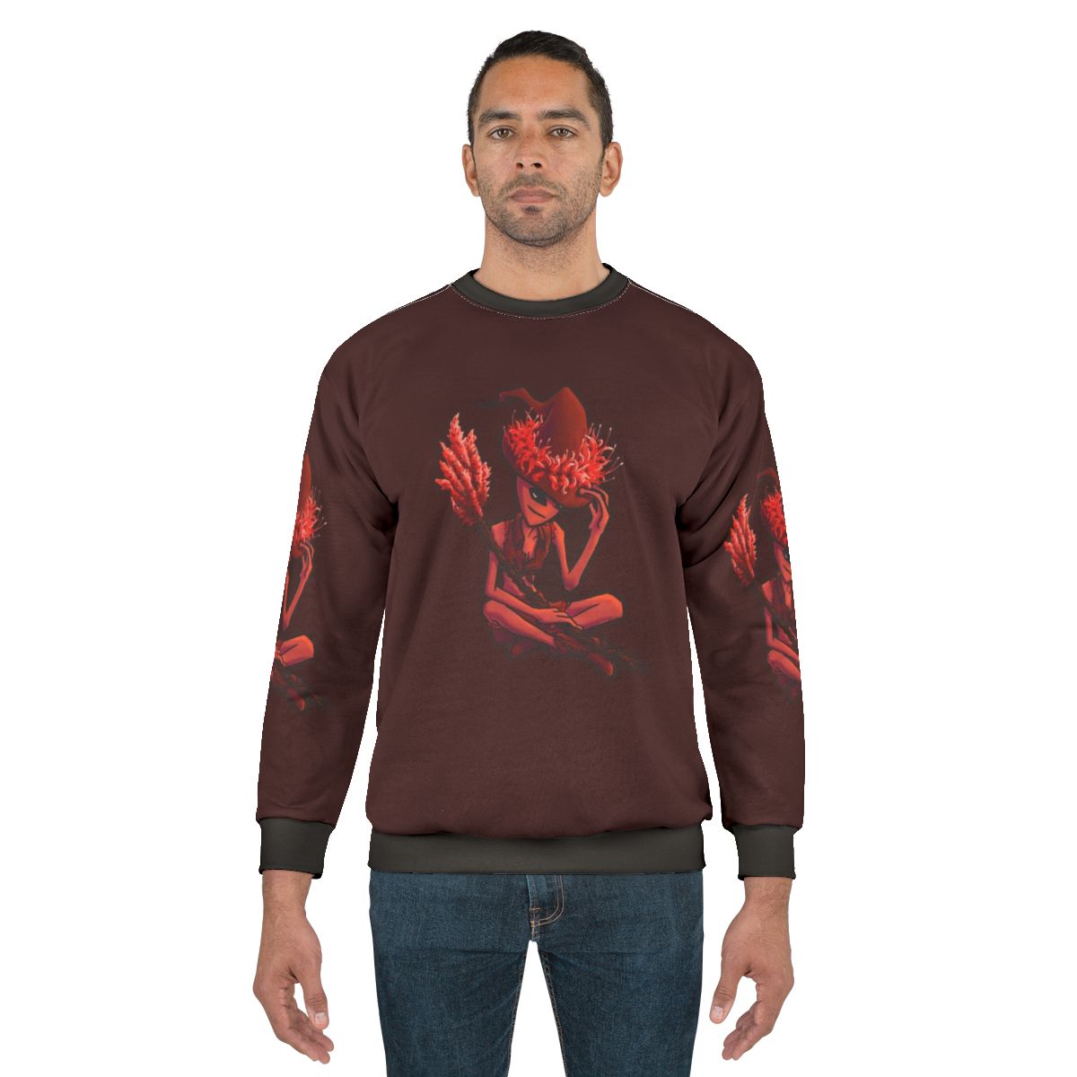 Botanic Witch Alien Sweatshirt with plant-inspired design