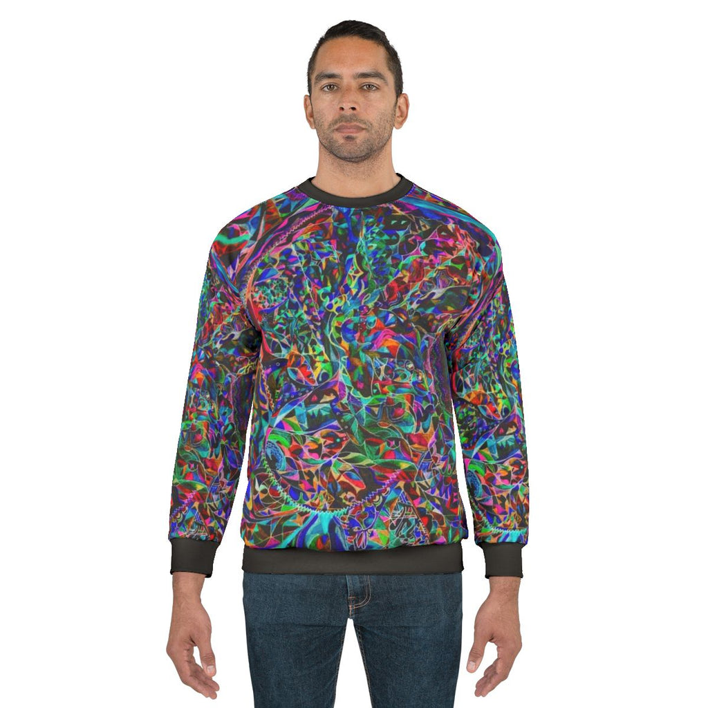 Psychedelic Trippy Colorful Rave Sweatshirt