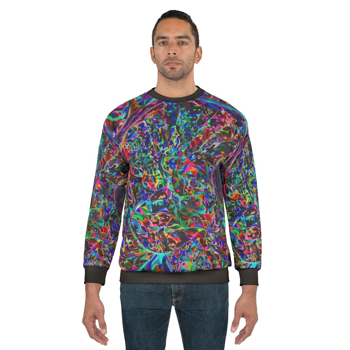 Psychedelic Trippy Colorful Rave Sweatshirt