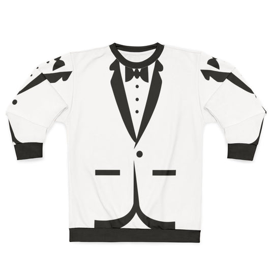 Bow tie tuxedo sweatshirt for men and cats