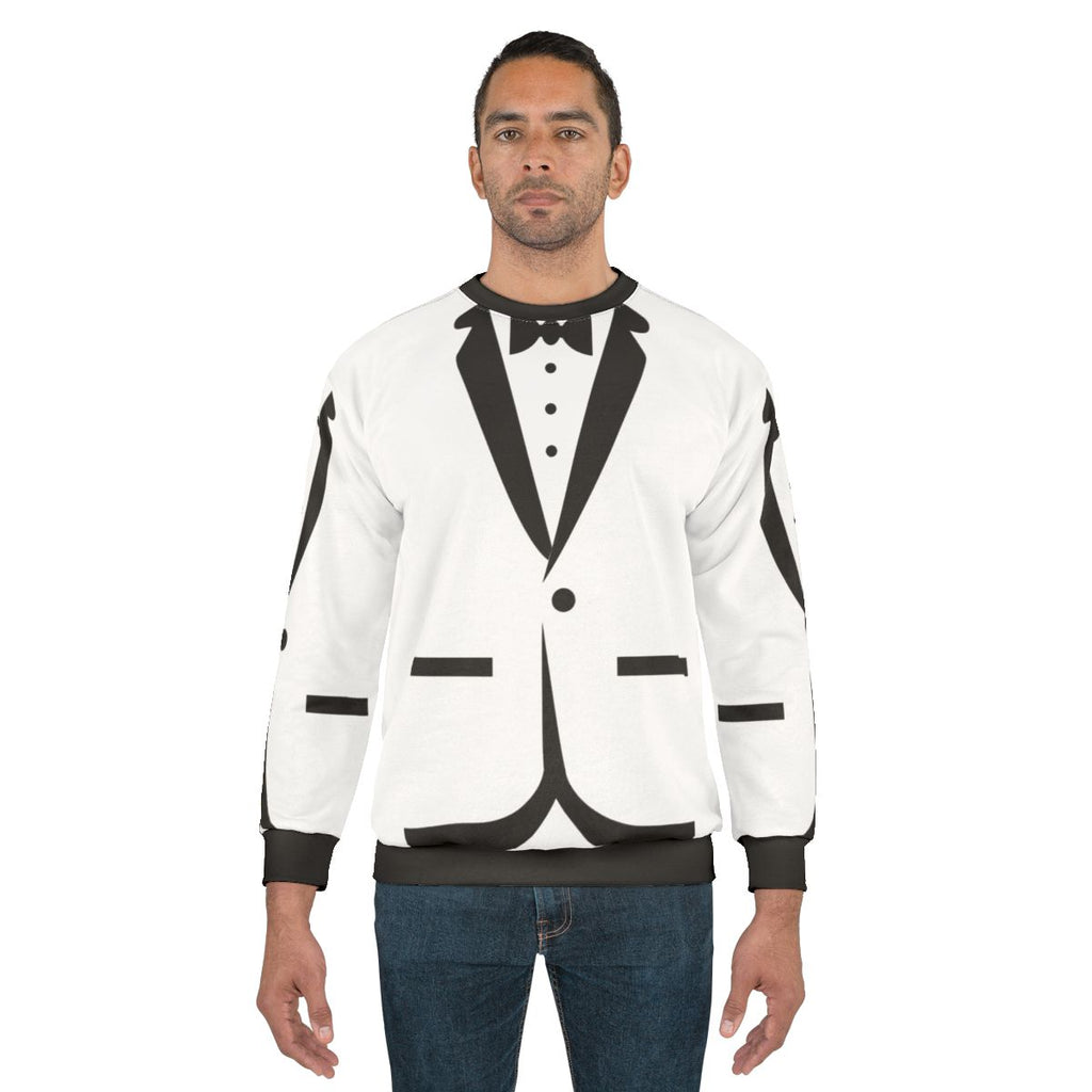 Bow tie tuxedo sweatshirt for men and cats
