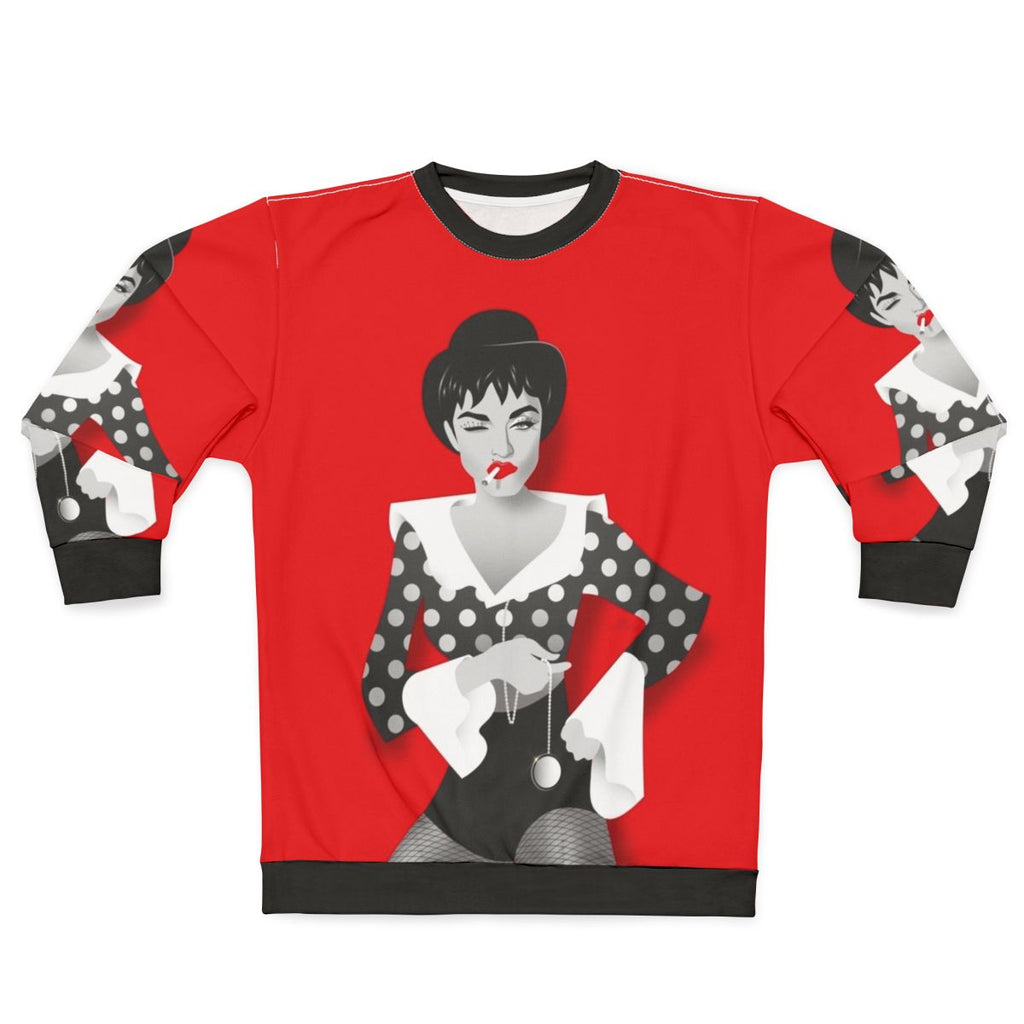 Bowler Hat Girl Sweatshirt featuring Alejandro Mogollo Art