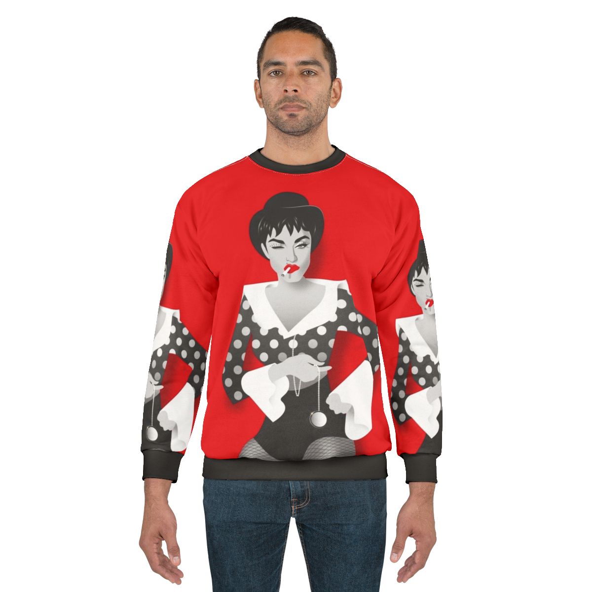 Bowler Hat Girl Sweatshirt featuring Alejandro Mogollo Art