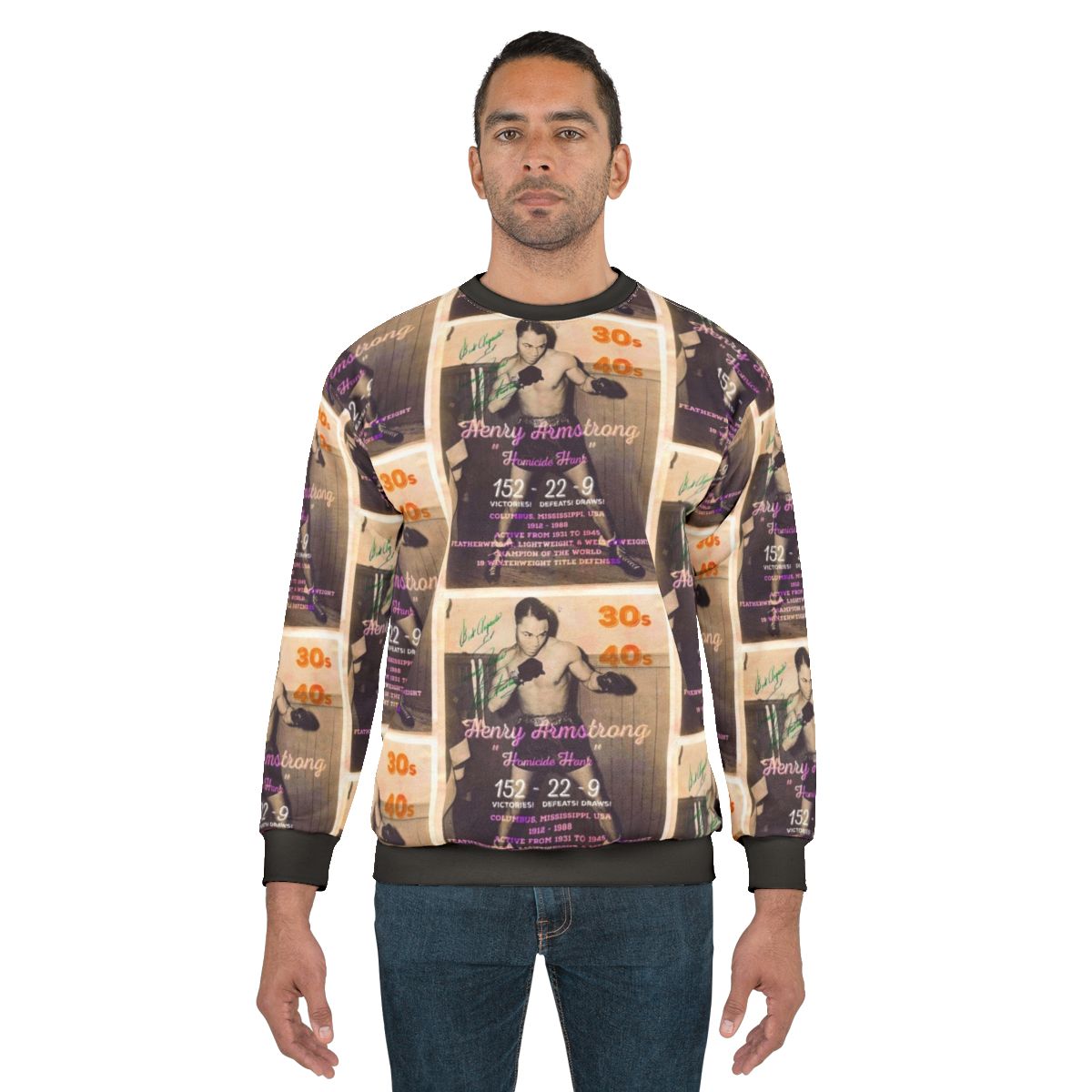Vintage Boxing Sweatshirt featuring Hank "Homicide" design