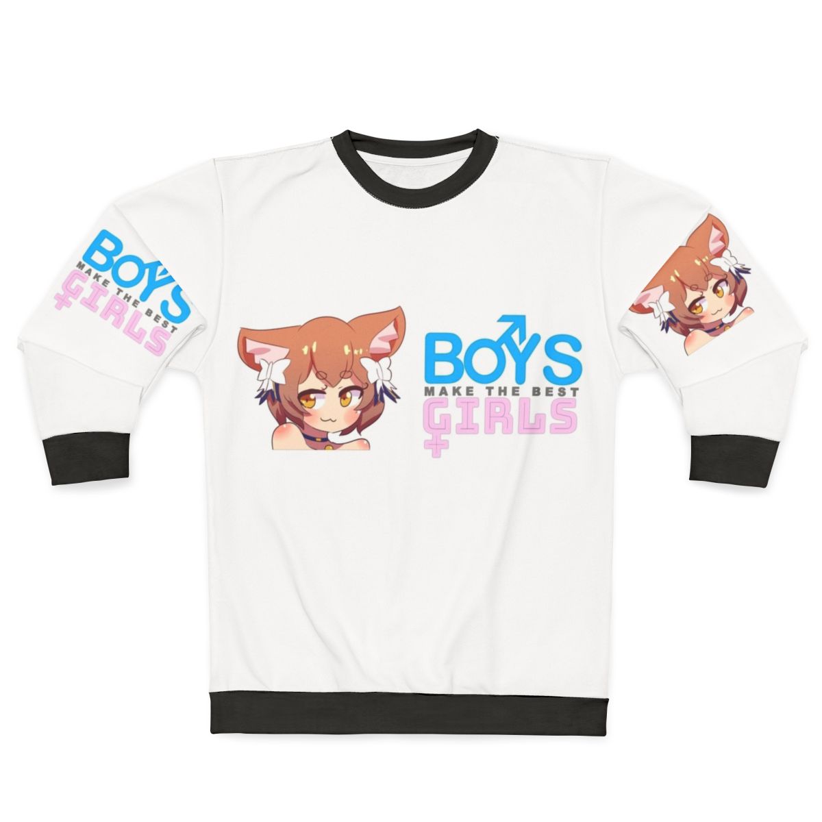 Anime boys novelty sweatshirt with kawaii design