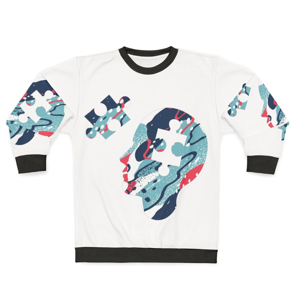 Brain Puzzle Graphic Design Sweatshirt
