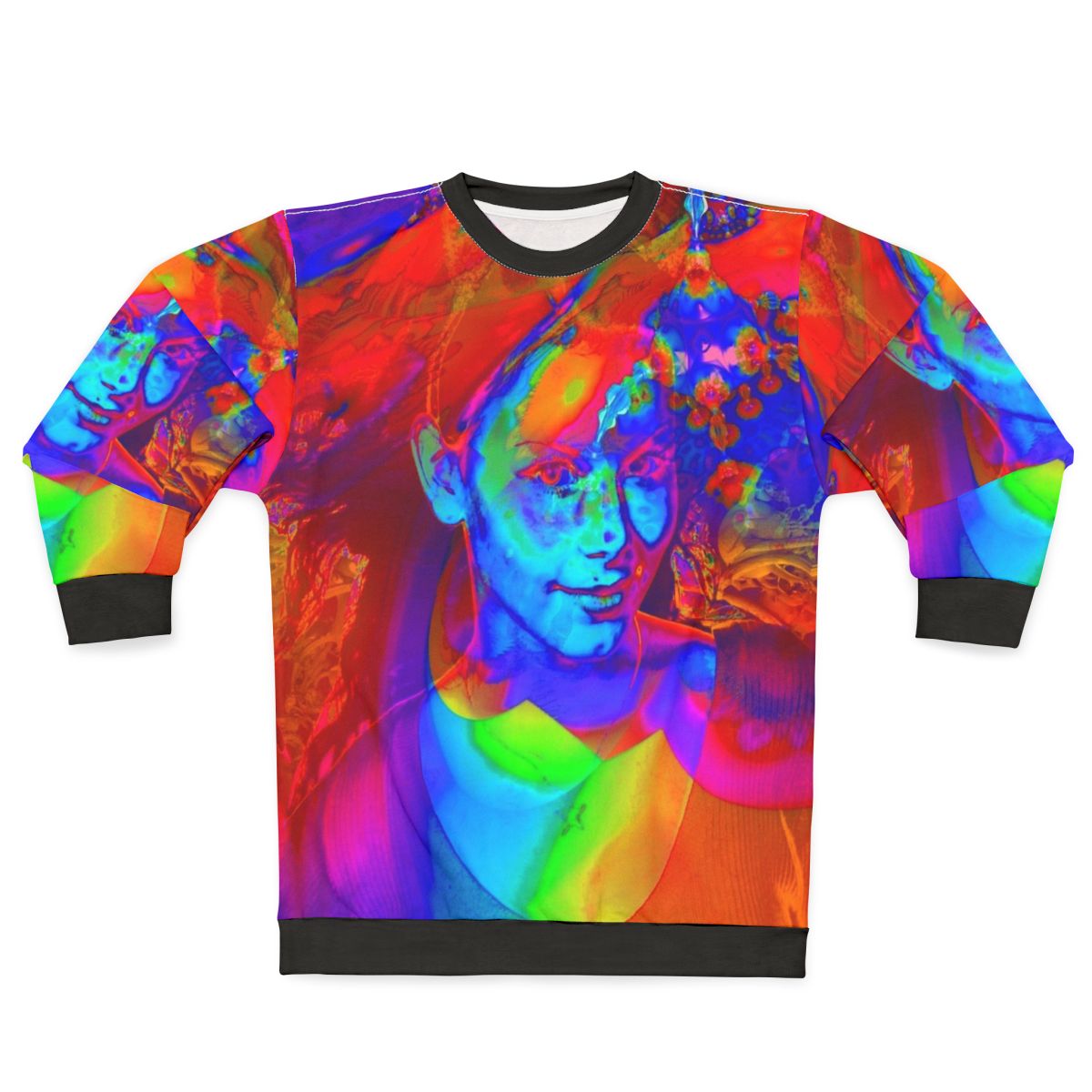 Brainstorm sweatshirt with abstract, psychedelic art design