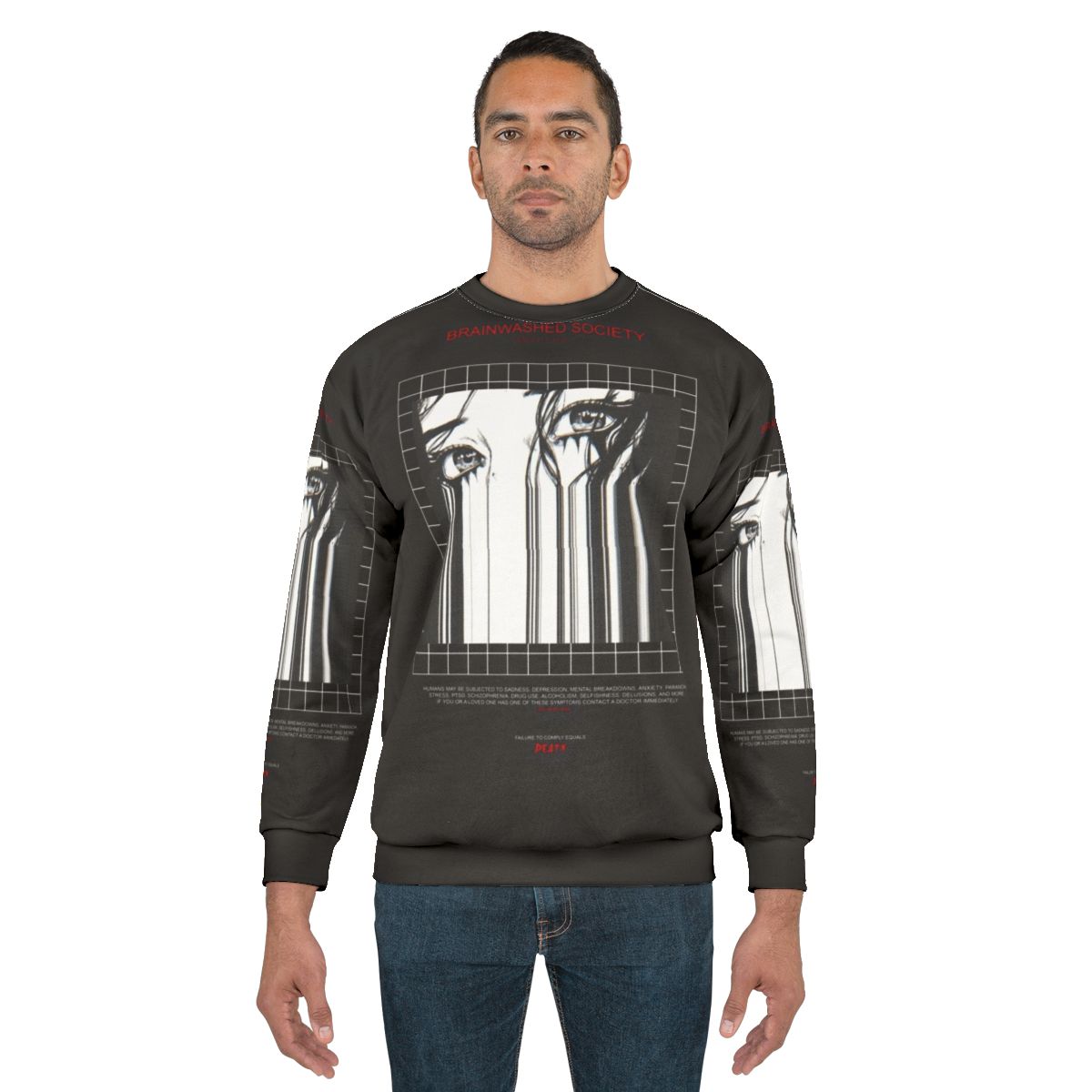 Brainwashed Society Sweatshirt - Alternative Clothing for the Nonconformist