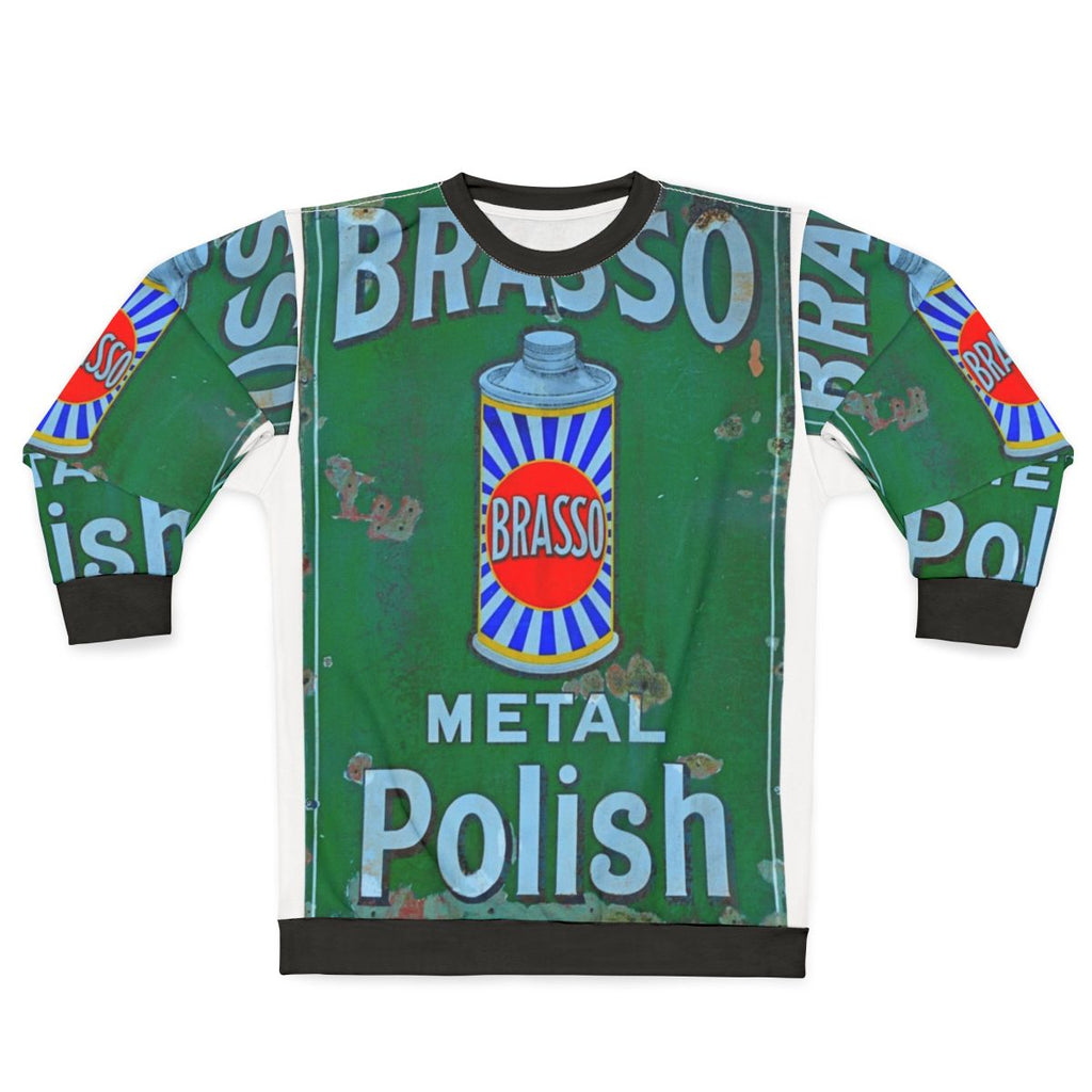 Vintage Enamel Sign Brasso Advert Sweatshirt