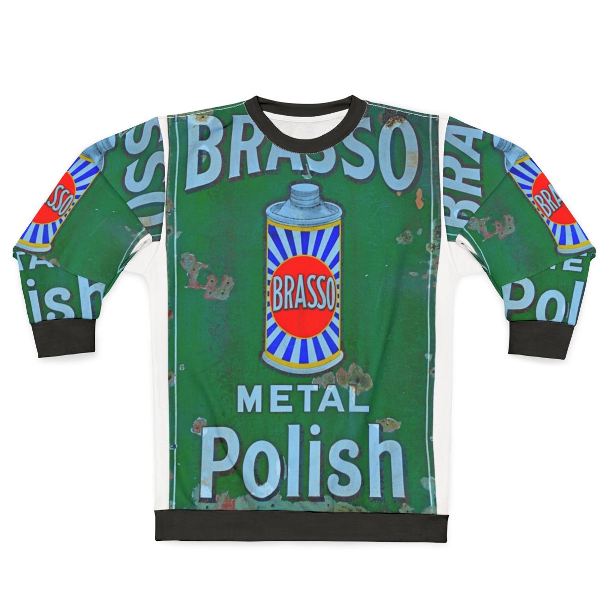 Vintage Enamel Sign Brasso Advert Sweatshirt
