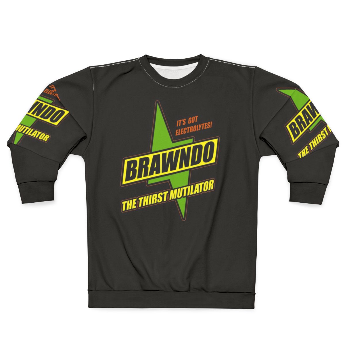 Brawndo Sweatshirt featuring the iconic Idiocracy comedy movie logo
