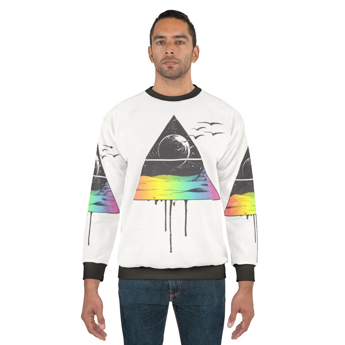 Breathe Sweatshirt with Pink Bird and Nature Inspired Design