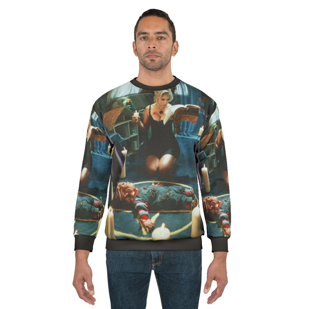 Bride of Chucky Horror Sweatshirt with Tiffany and Chucky Graphic