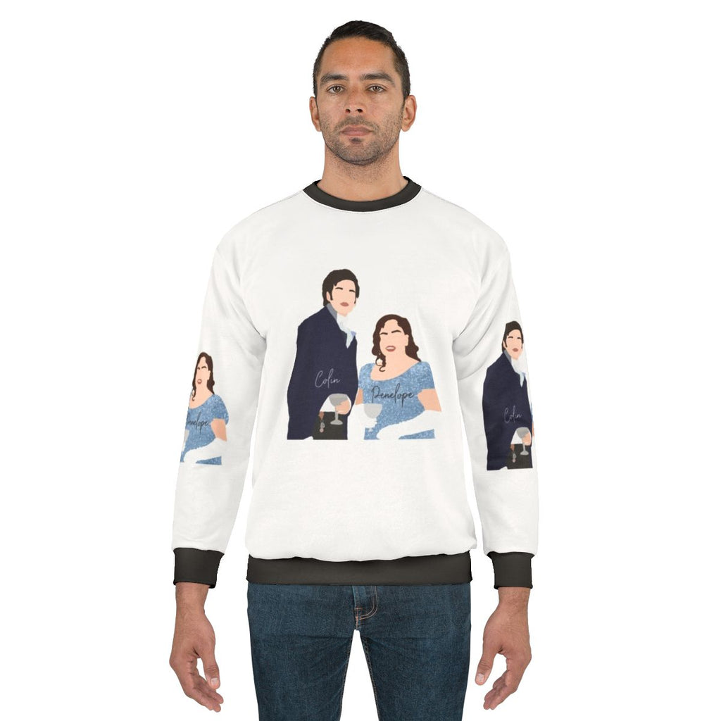 Bridgerton Penelope and Colin Smiling Sweatshirt