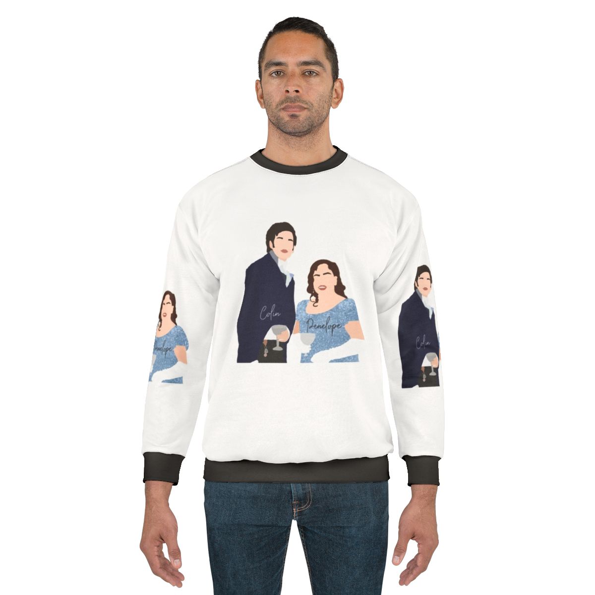 Bridgerton Penelope and Colin Smiling Sweatshirt