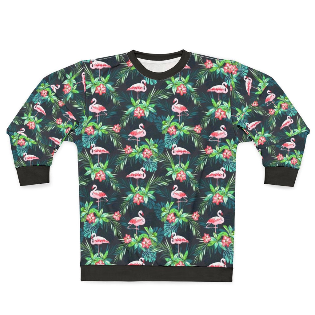 Bright flamingo pattern sweatshirt