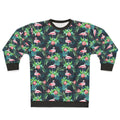 Bright flamingo pattern sweatshirt