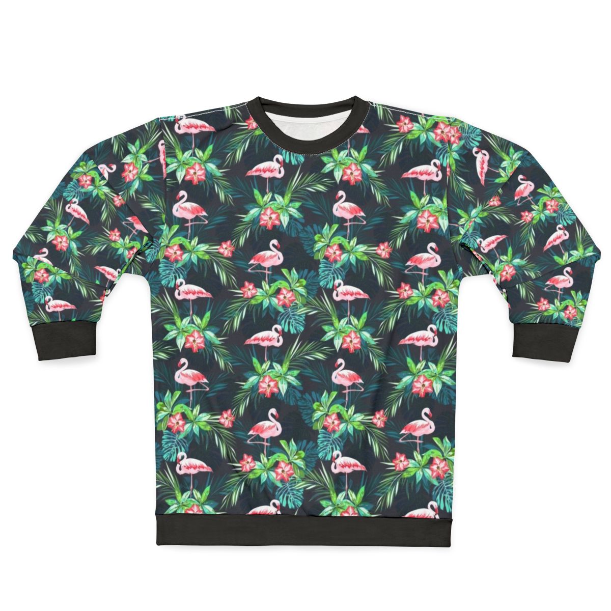 Bright flamingo pattern sweatshirt