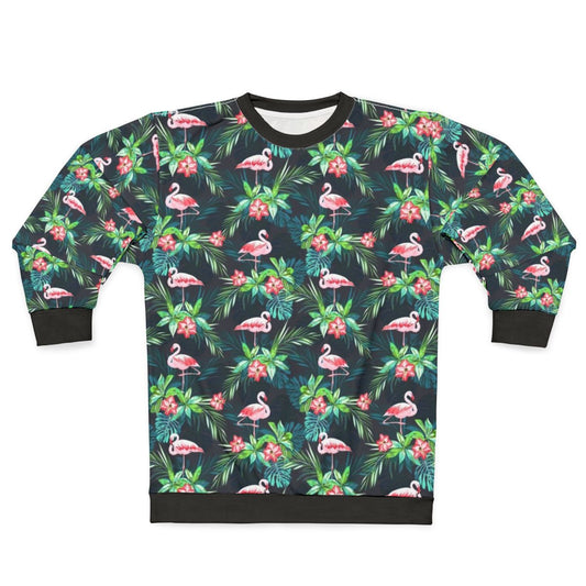 Bright flamingo pattern sweatshirt