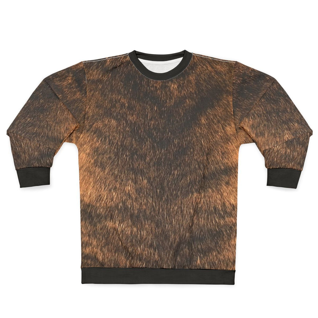 Brindle Animal Print Brown Brindle Dog Sweatshirt