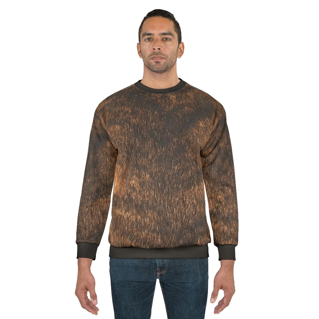 Brindle Animal Print Brown Brindle Dog Sweatshirt
