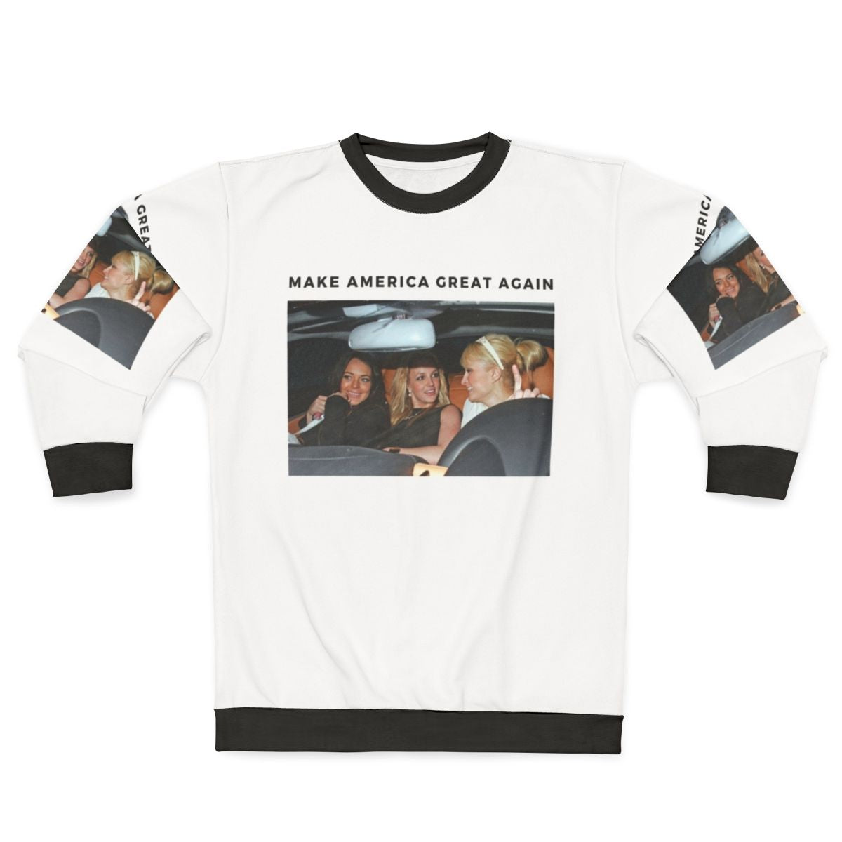 Celebrity fashion pop culture themed sweatshirt