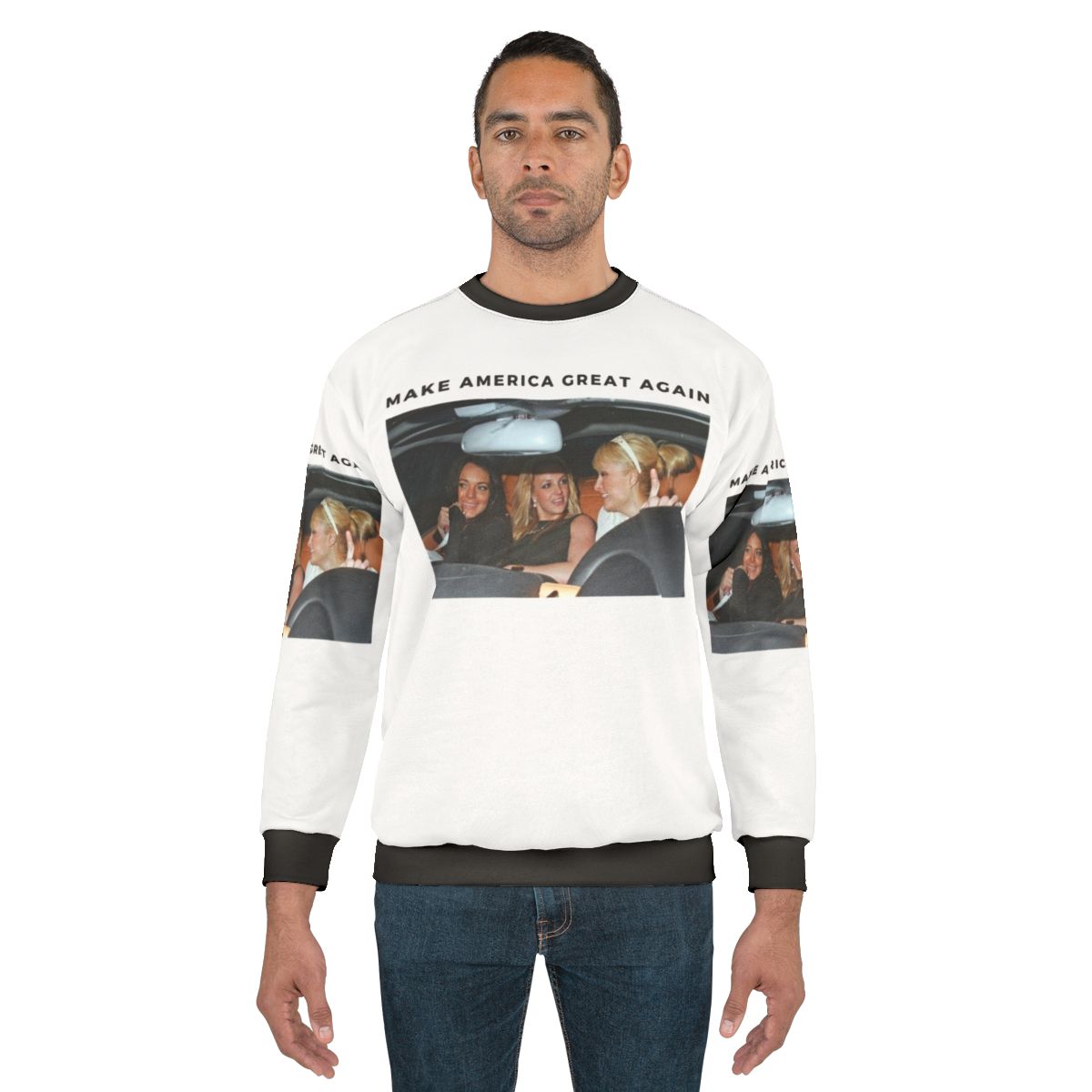 Celebrity fashion pop culture themed sweatshirt
