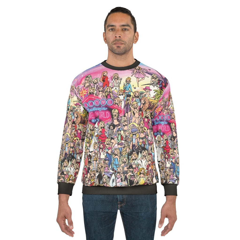 Britney Spears clone pop art design on a sweatshirt