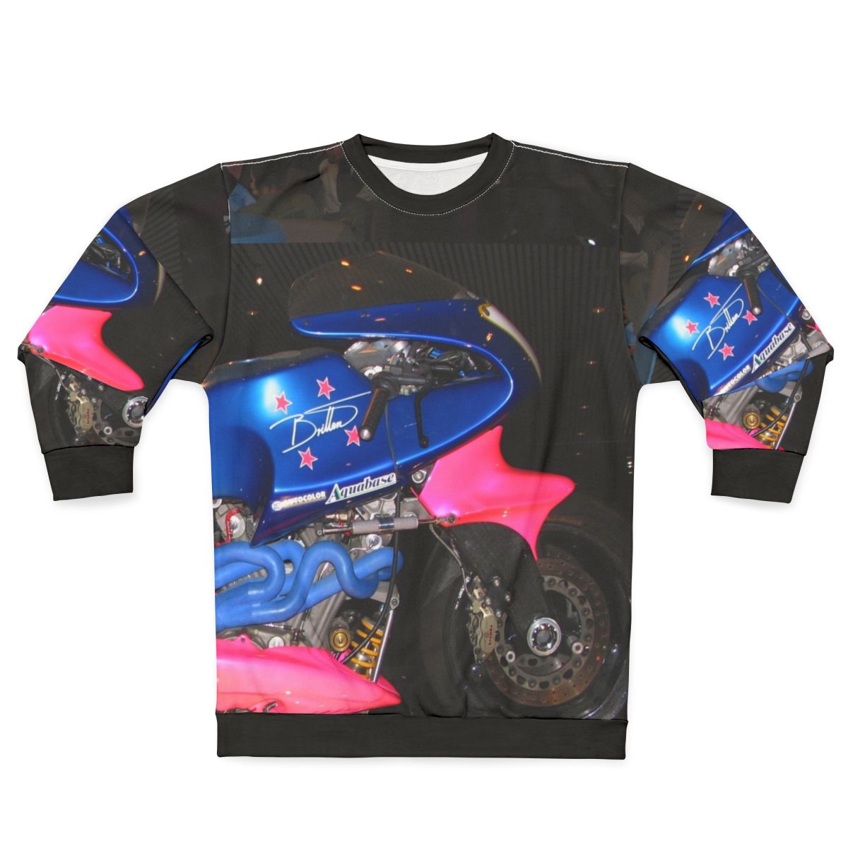 Britten Race Motorcycle Sweatshirt - Historical New Zealand Motorcycle Art