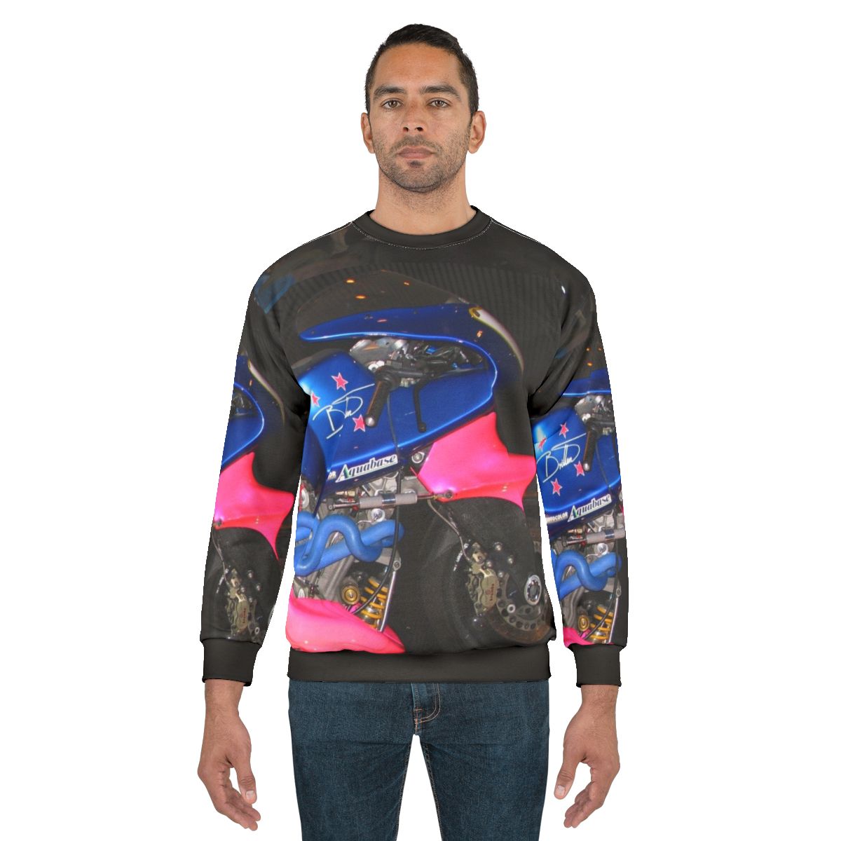 Britten Race Motorcycle Sweatshirt - Historical New Zealand Motorcycle Art