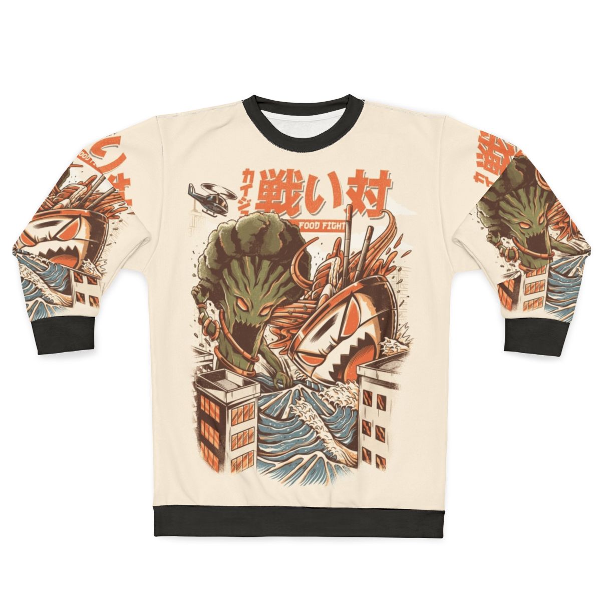 Brocco vs Ramen Kaijus Anime Sweatshirt