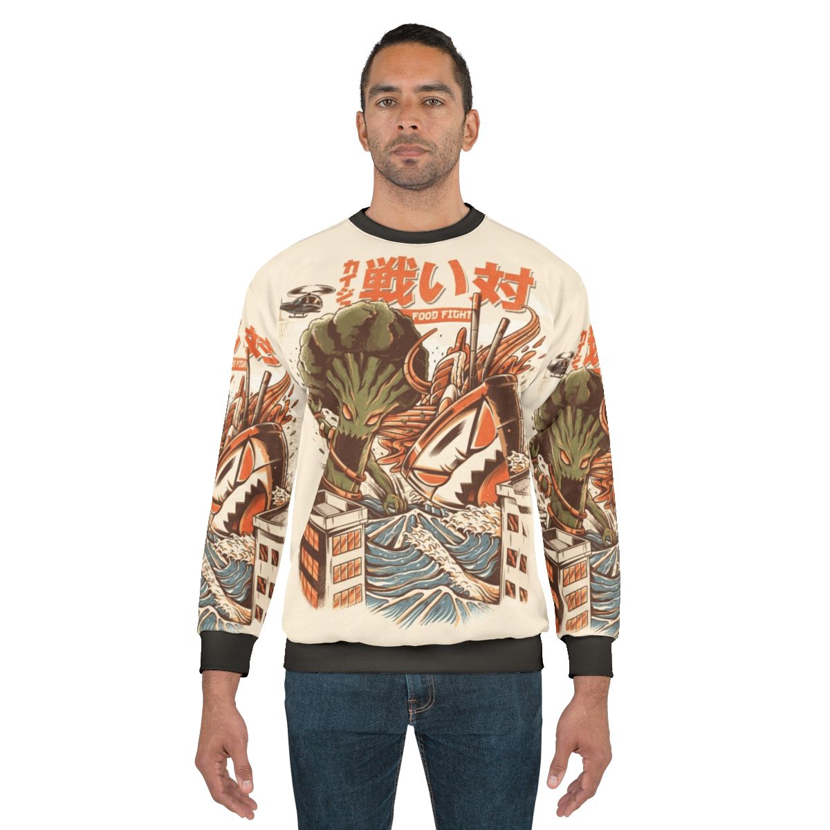 Brocco vs Ramen Kaijus Anime Sweatshirt