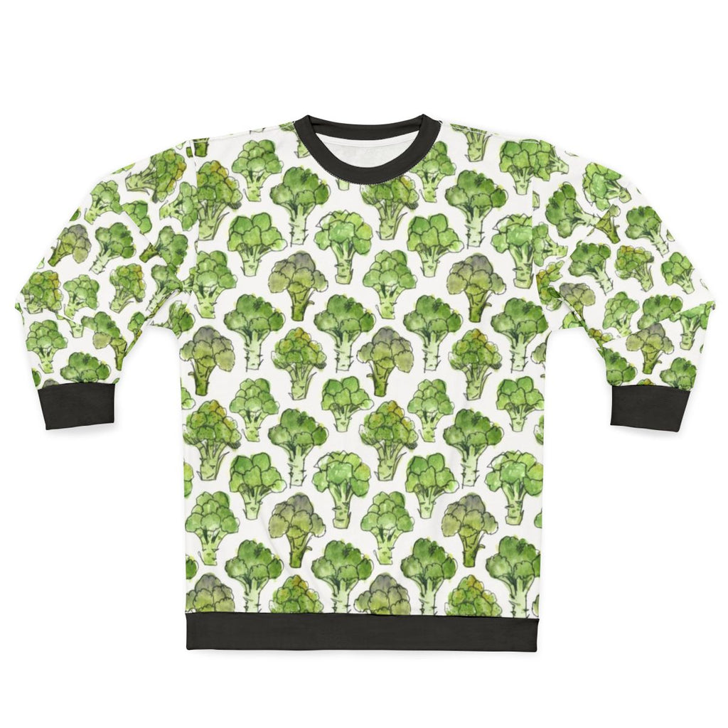 Broccoli floral watercolor pattern sweatshirt