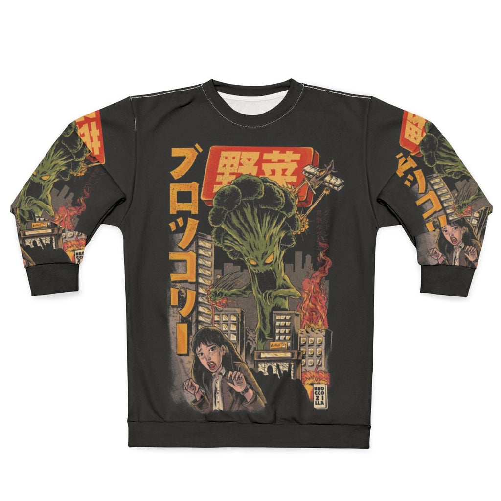 Broccoli Sweatshirt - Anime Inspired Retro Food Art