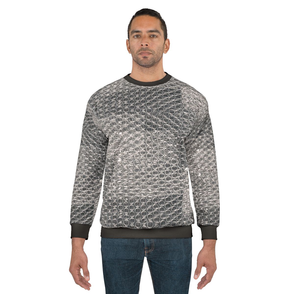Bubble Wrap Sweatshirt for Industrial Fashion