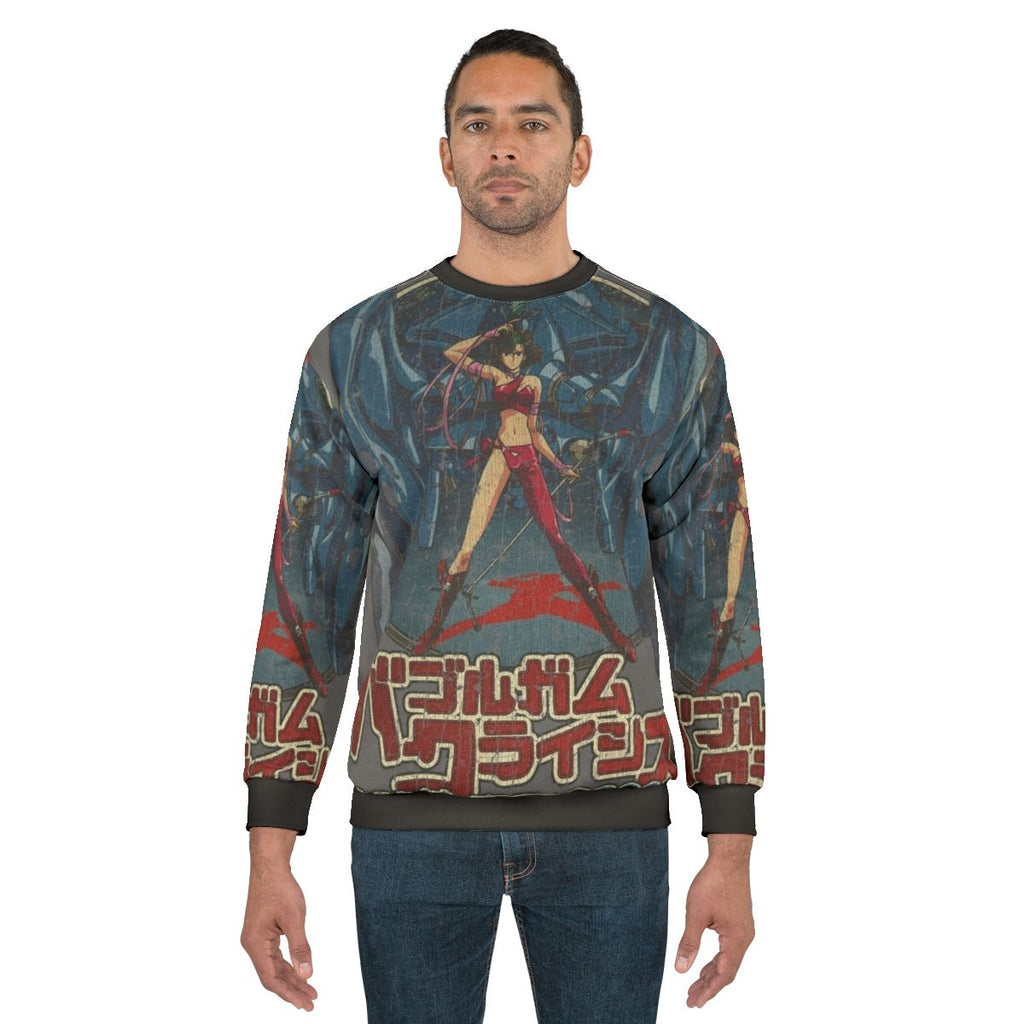 Bubblegum Crisis Anime Sweatshirt with Cyberpunk Inspired Graphics