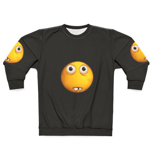 Buck Tooth Emoji Scared Realization Meme Sweatshirt