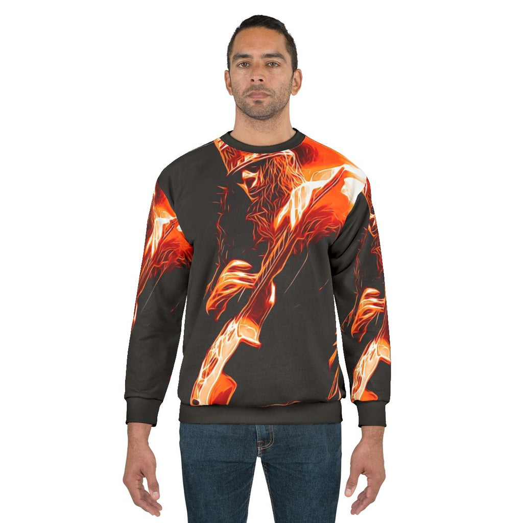 Buckethead Electric Burst Sweatshirt - Rock Band Fan Art