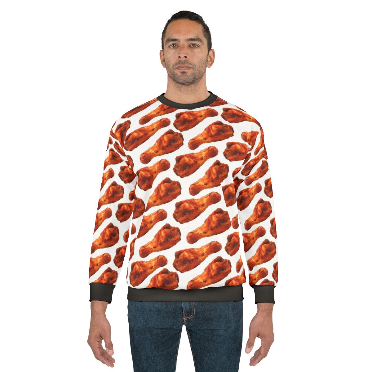 Buffalo chicken wing pattern sweatshirt