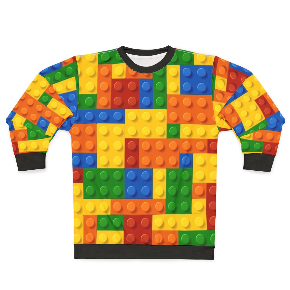 Construction Brick Sweatshirt with Lego-Inspired Design