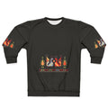 Bulgarian folk art sweatshirt with floral gothic heart design