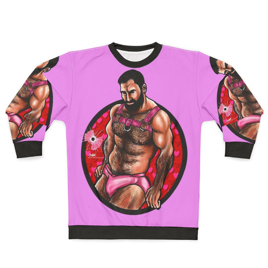 Bullethole Love Valentine's Day Sweatshirt for Gay Bears
